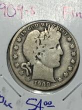 1909 S Barber Half Dollar