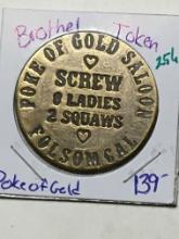 Poke Of Gold Saloon Brothel Token