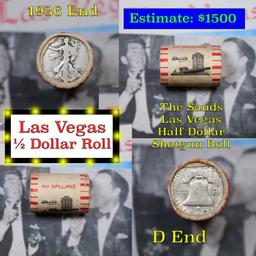 ***Auction Highlight*** Old Casino 50c Roll $10 Halves Las Vegas Casino Sands 1936 walker & D frankl