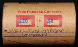 *Uncovered Hoard* - Covered End Roll - Marked "Unc Morgan Standard" - Weight shows x20 Coins (FC)
