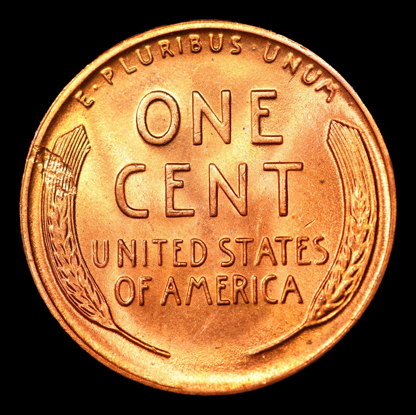 1954-s Lincoln Cent Mint Error  1c Grades GEM++ RD