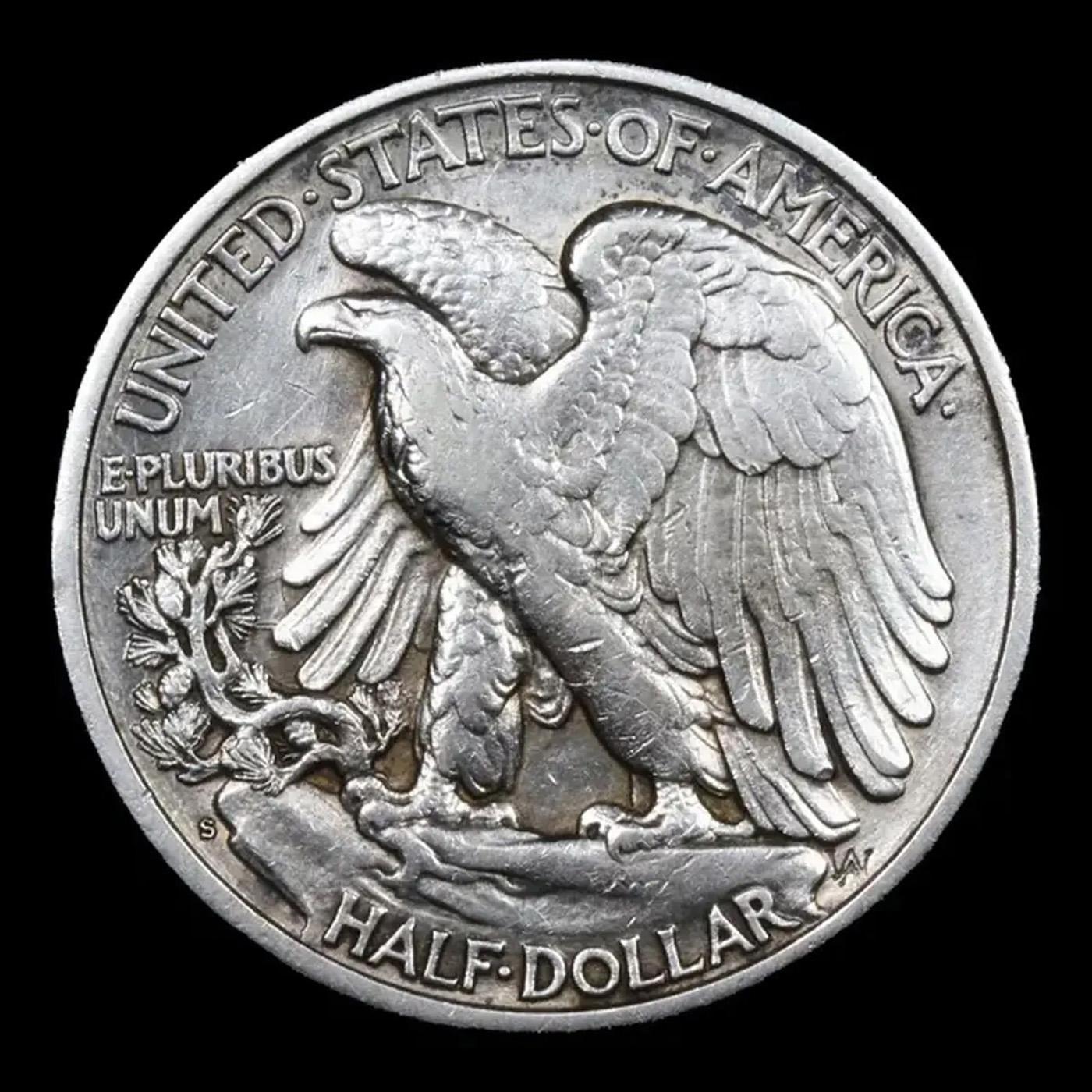 ***Auction Highlight*** 1923-s Walking Liberty Half Dollar 50c Grades AU, Almost Unc (fc)