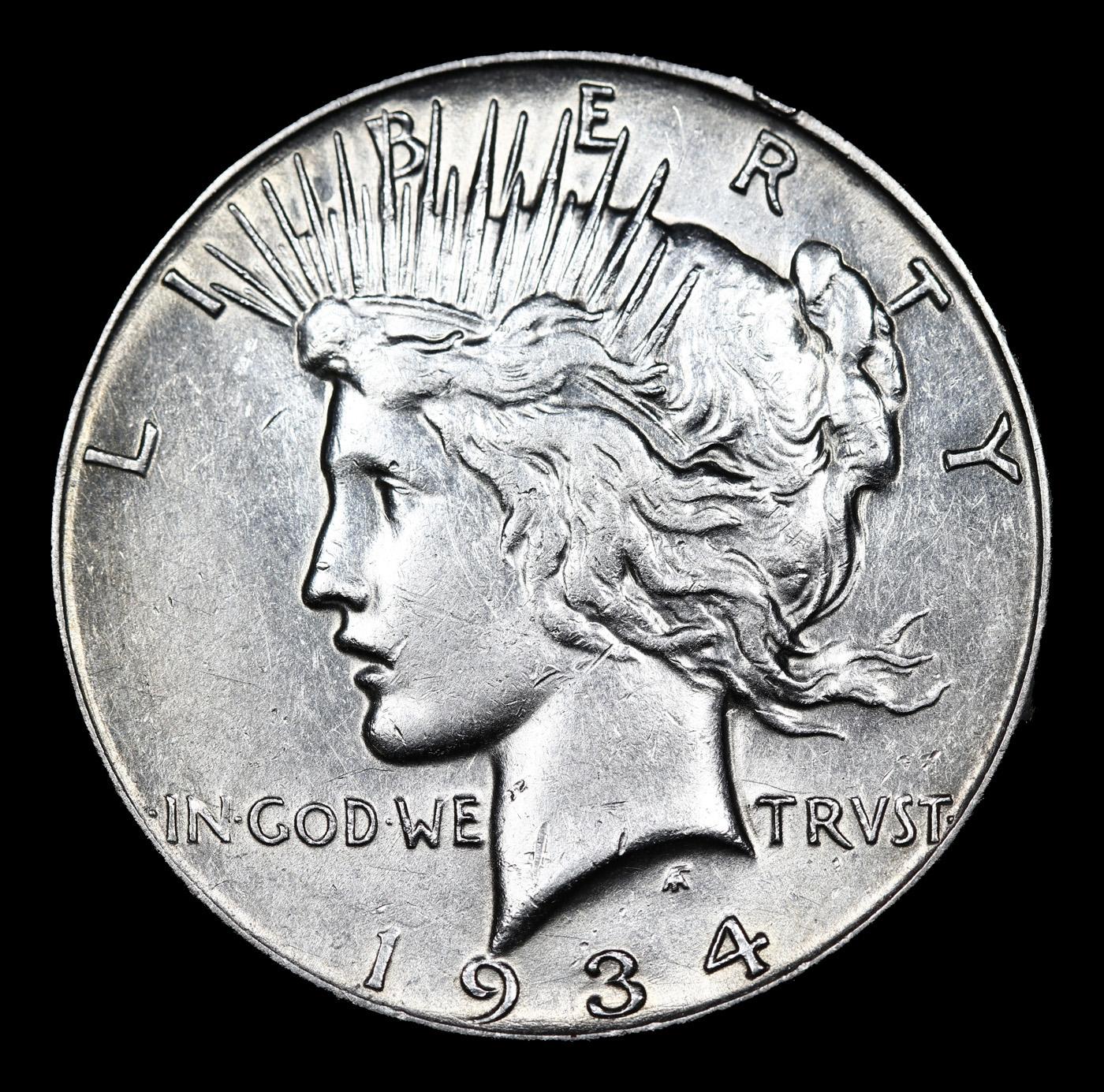 ***Auction Highlight*** 1934-s Peace Dollar 1 Graded Select Unc By USCG (fc)