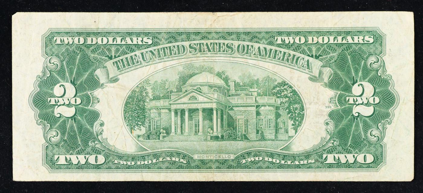 1953 $2 Red Seal United States Note Grades vf++