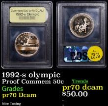 Proof 1992-s olympic Modern Commem Half Dollar 50c Graded GEM++ Proof Deep Cameo BY USCG
