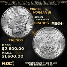 ***Auction Highlight*** 1902-s Morgan Dollar $1 Grades Choice+ Unc (fc)