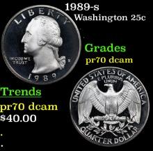 Proof 1989-s Washington Quarter 25c Grades GEM++ Proof Deep Cameo