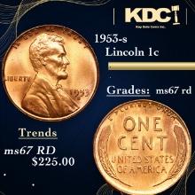 1953-s Lincoln Cent 1c Grades GEM++ Unc RD