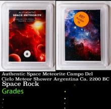 Authentic Space Meteorite Campo Del Cielo Meteor Shower Argentina Ca. 2200 BC Graded By INB