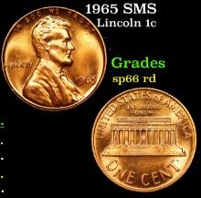 1965 SMS Lincoln Cent 1c Grades sp66 rd