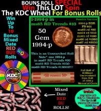 INSANITY The CRAZY Penny Wheel 1000s won so far, WIN this 1994-p BU RED roll get 1-10 FREE