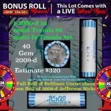 1-5 FREE BU Nickel rolls with win of this 2009-d 40 pcs N.F. String & Son $2 Nickel Wrapper