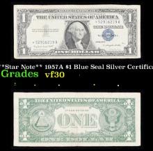 **Star Note** 1957A $1 Blue Seal Silver Certificate Grades vf++