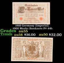 1910 Germany (Imperial) 1000 Marks Banknote P# 44b Grades Choice AU