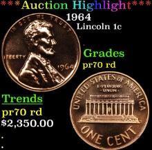 Proof ***Auction Highlight*** 1964 Lincoln Cent 1c Graded pr70 rd By USCG (fc)