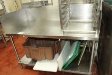 Stainless 30x60 Table with side & backsplash