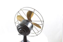 Wind Up Brass Blade Cage Fan 7" Made in Germany
