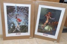 2 Red Sonja Comic book posters-prints