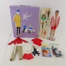1962 Ken Doll #750 with Case and Accessories
