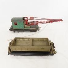 Lionel Standard gauge Crane & Dump car