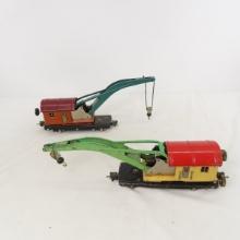 2 Vintage Lionel crane cars