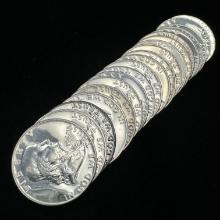 Rolls of 20 proof 1960-1963 Franklin half dollars