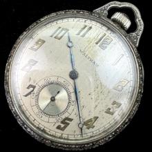 Circa 1930s 15-jewel Waltham open face pocket watch