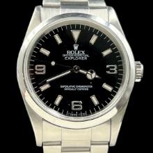 Authentic estate Rolex Explorer stainless steel man's wristwatch