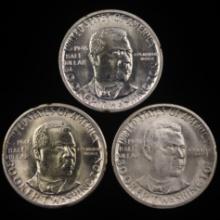 Complete 3-piece 1946-P, D & S U.S. Booker T. Washington commemorative half dollars