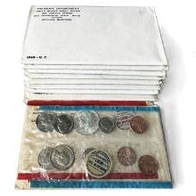 Lot of 10 1968 U.S. Mint sets