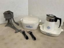 Vintage Corningware, Juicer, Plates