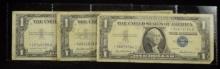 1957 3 Star $1 Silver Certificates Blue Seal