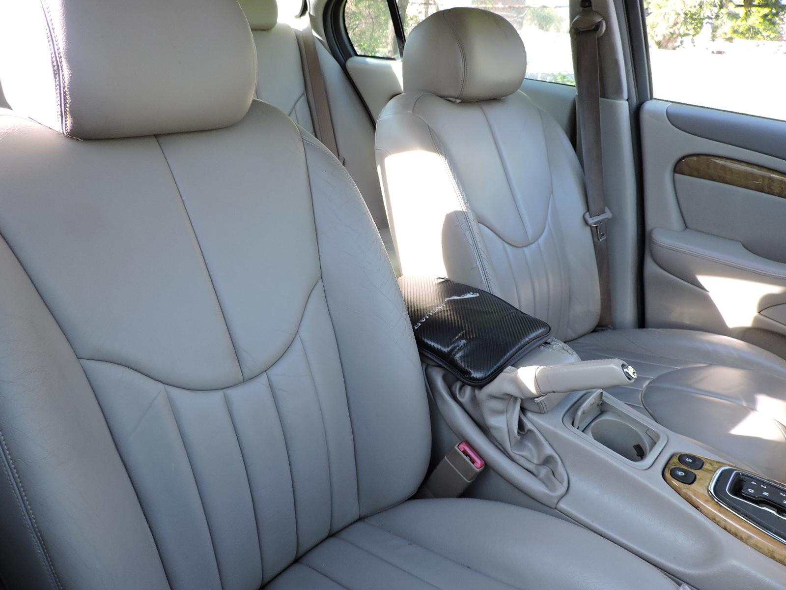 2002 Jaguar S-Type Sedan / Black with Gray Leather