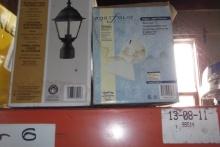 Stanley 19" Metal Toolbox, Hampton Bay Exterior Post Lantern Light, Portfolio Indoor Light Fixture