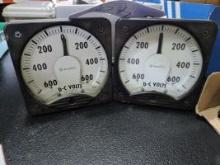 Pair of Westinghouse D-C VOLTS Meters / Type: KX-241 O / Style: 488A998HQ7