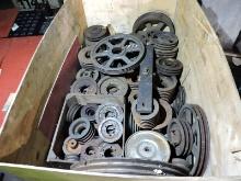 Large Tub of Pulleys in Different Sizes