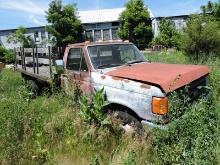 1987 Ford F-350 Automatic, Gas, PS, PB, AM Radio, no A/C, 95,847 Miles, Stake Body Rear, VIN# 1FDKF3