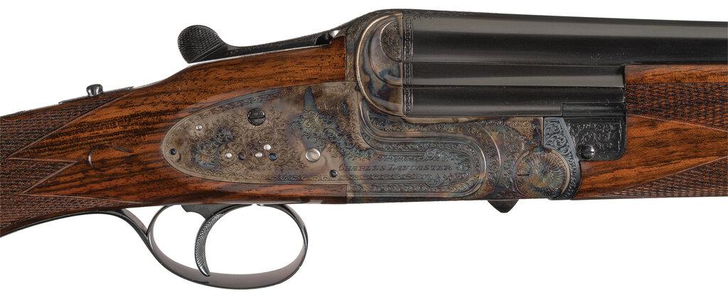 Engraved Charles Lancaster Sidelock Over/Under Shotgun with Case