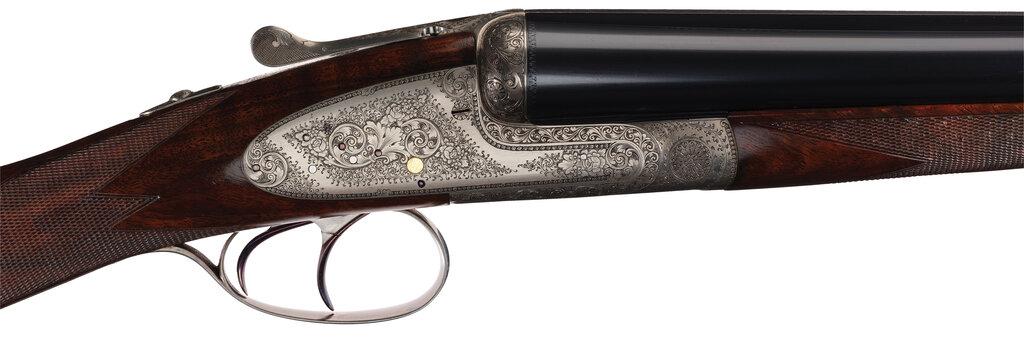 Lebeau Courally Sidelock Double Barrel Shotgun with Case