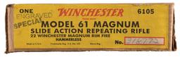 Engraved Winchester Model 61 Rifle with Box