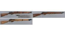 Three SMLE Military Bolt Action Rifles