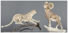 Two Boehm Painted Wildlife Bronzes