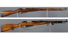 Two Soviet Izhevsk Mosin-Nagant Bolt Action Rifles