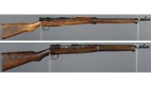 Two Japanese Military Arisaka Pattern Bolt Action Rifles