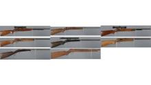 Eight .22 Caliber Rimfire Bolt Action Rifles