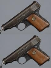 Two Deutsche Werke Ortgies Semi-Automatic Pistols