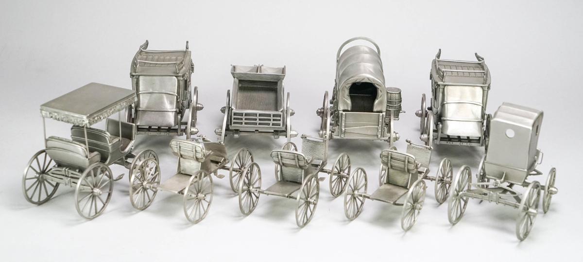 9 Franklin Mint Stage Coaches/Buggies