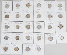 28 - Roosevelt Silver Dimes; Various Dates/Mints