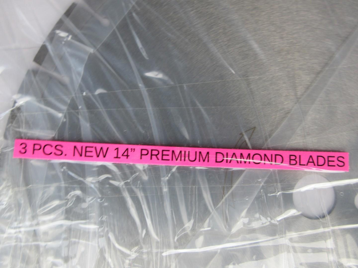 (3) 14" Premium Diamond Blades