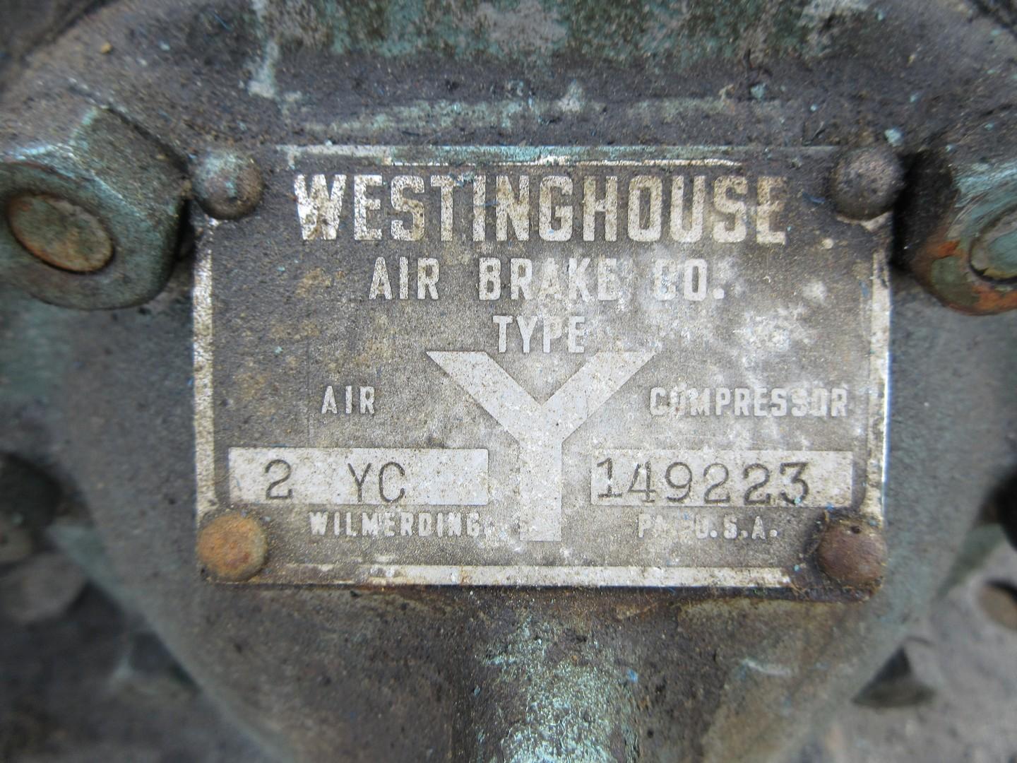 Westinghouse 2YC Shop Air Compressor